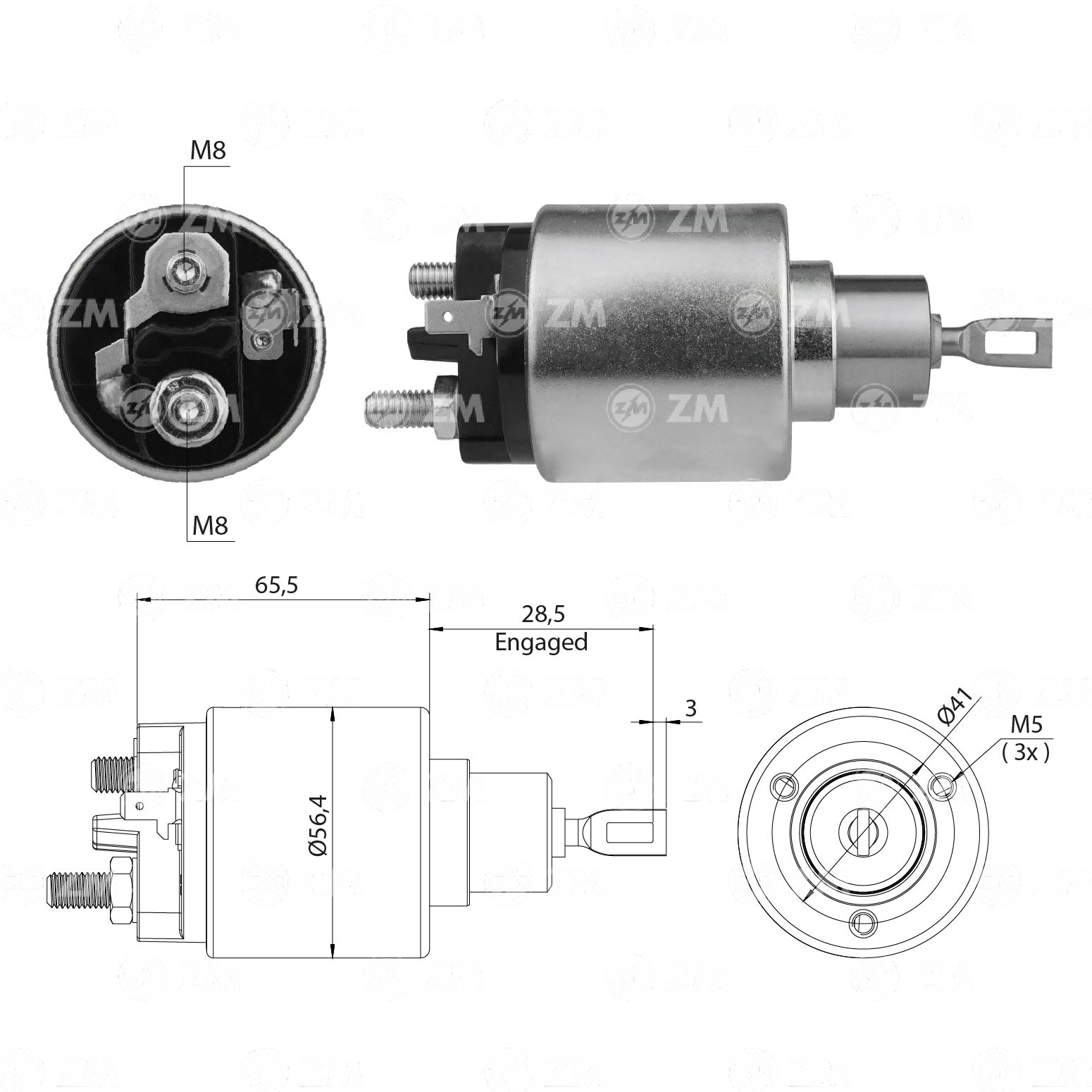 Relé de Partida ZM 1-976 ZM 1976