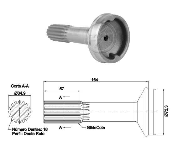 ZM 235.001.01 - PONTEIRA DESLIZANTE ZM 23500101