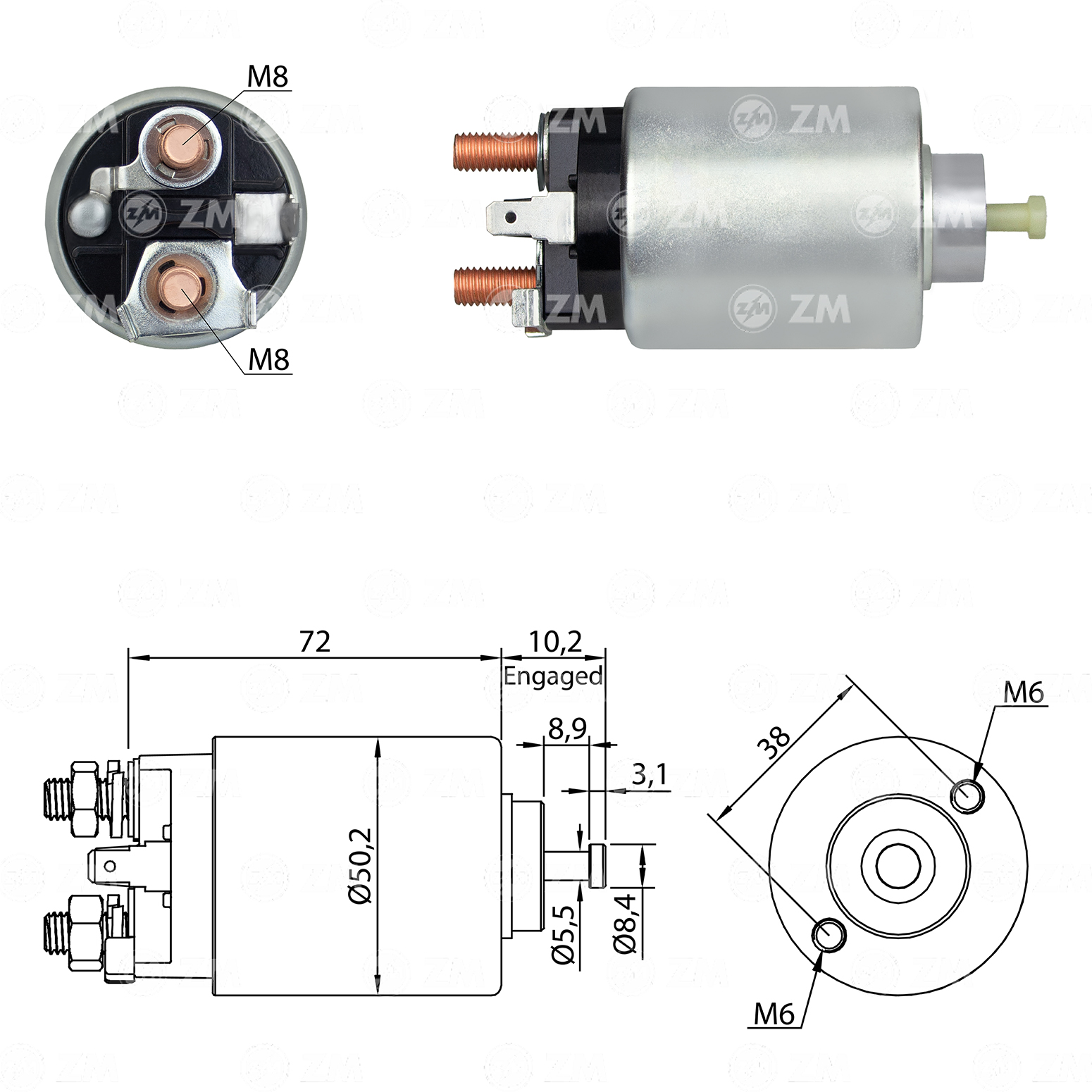 Relé de Partida ZM 2-392 ZM 2392