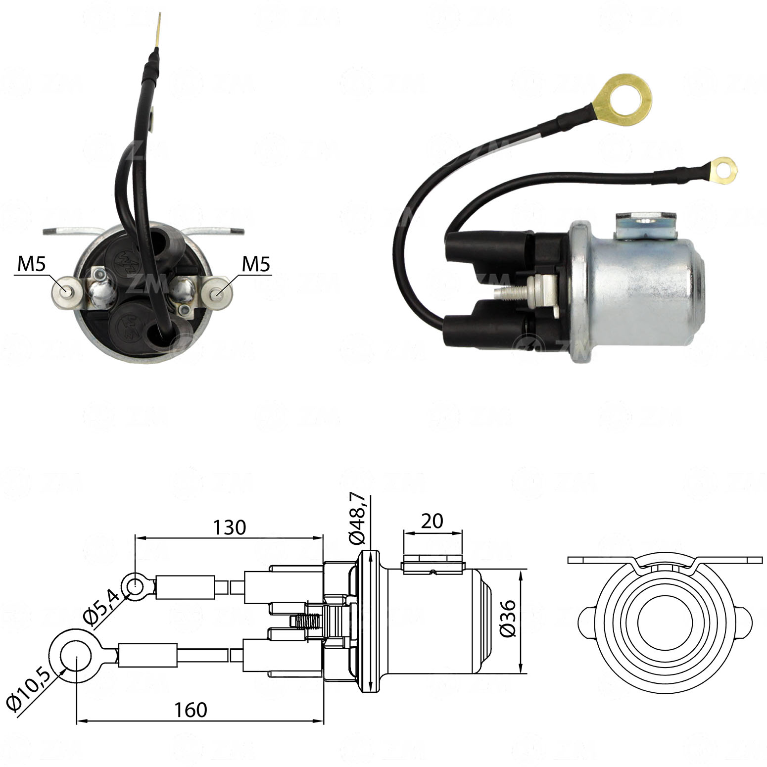 Relé auxiliar de partida ZM 2-408 ZM 2408