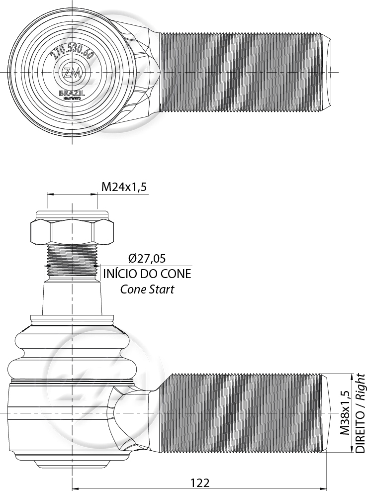 ZM 270.530.60 - Terminal de Direção