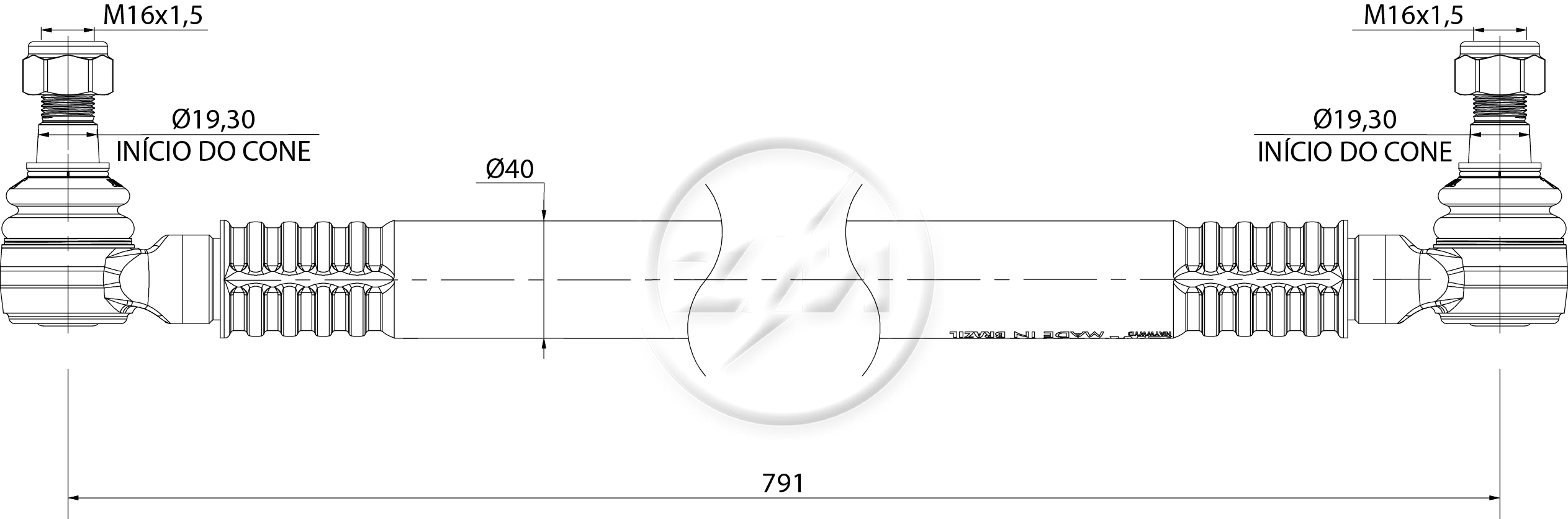 ZM 276.312.02 - Barra de Direção