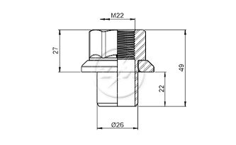 ZM 29.022.53 - Porca de Roda - TRA