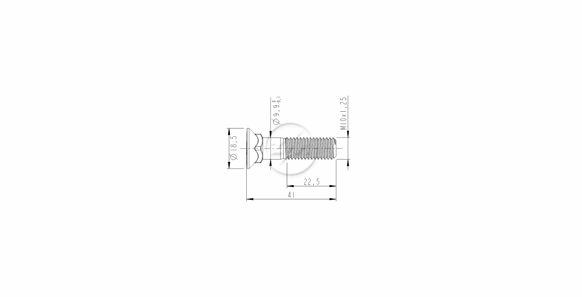 ZM 30.010.75 - Parafuso Lâmina Trator