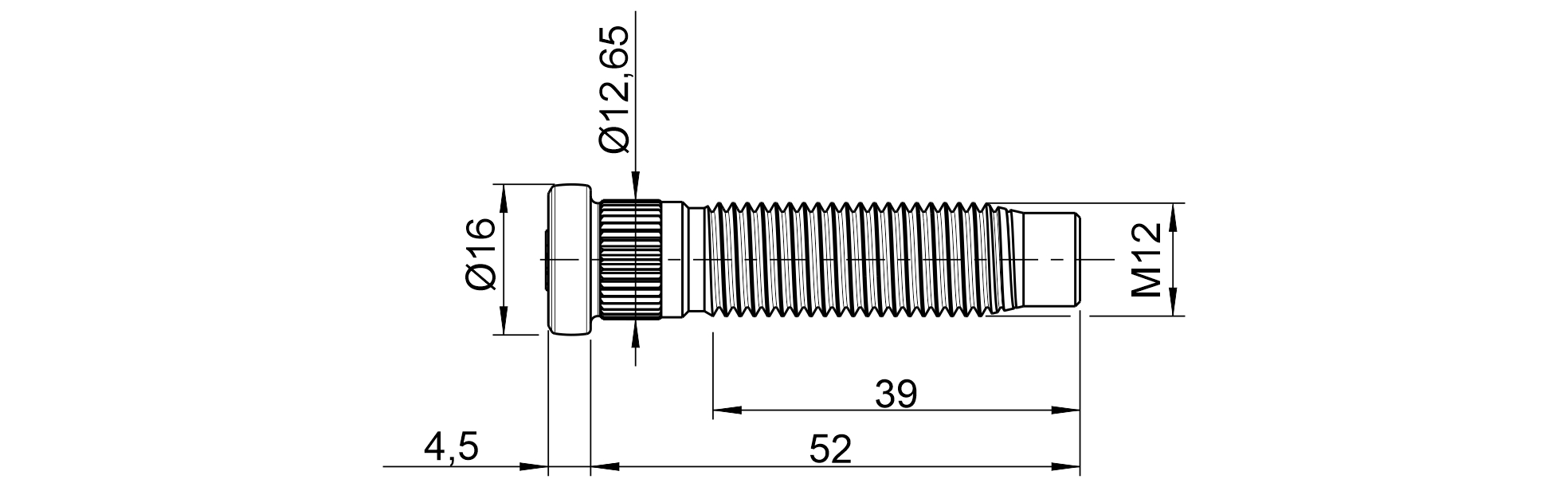 ZM 30.012.61 - Parafuso de Roda - DIA/TRA