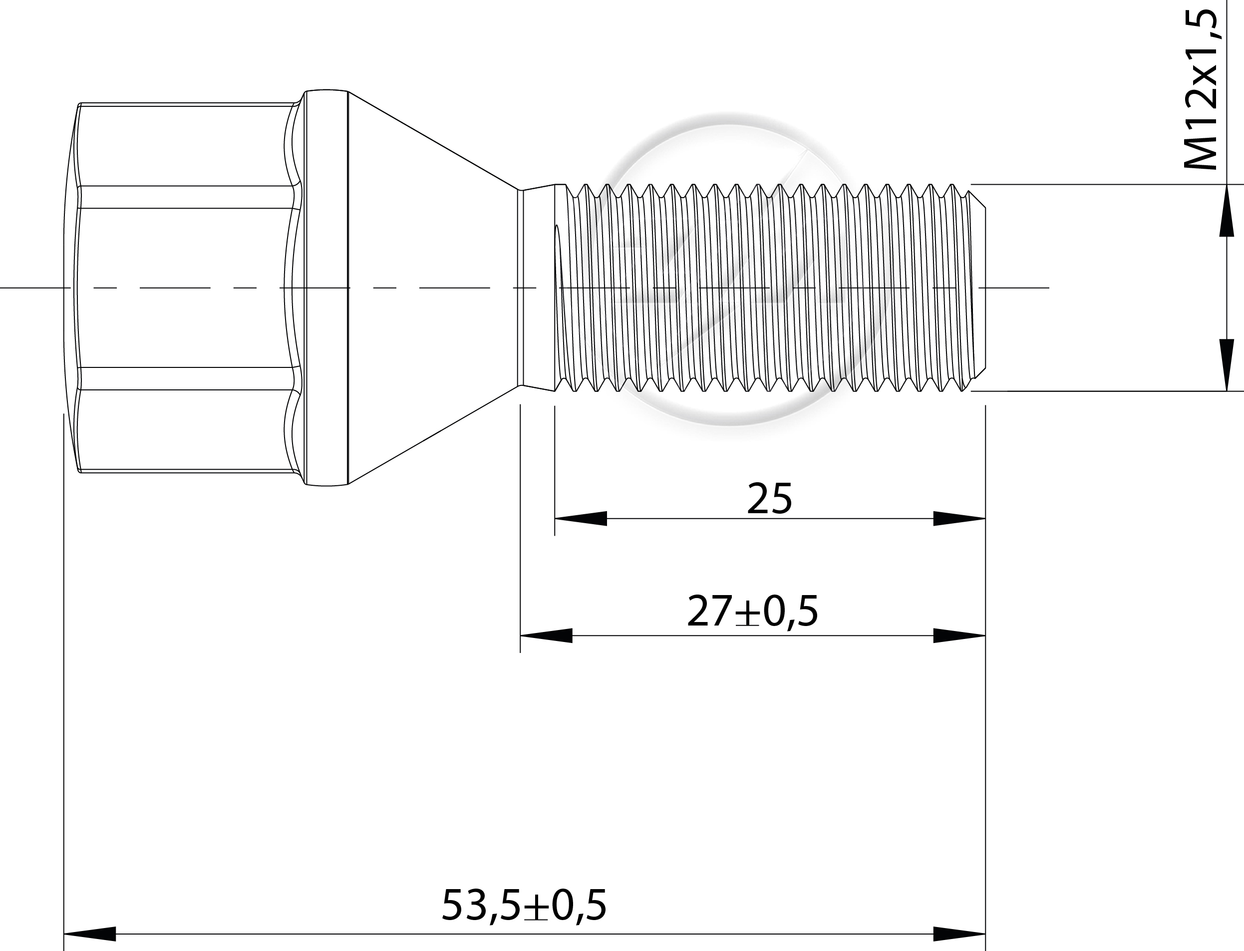 ZM 30.412.70 - Parafuso de Roda - DIA/TRA