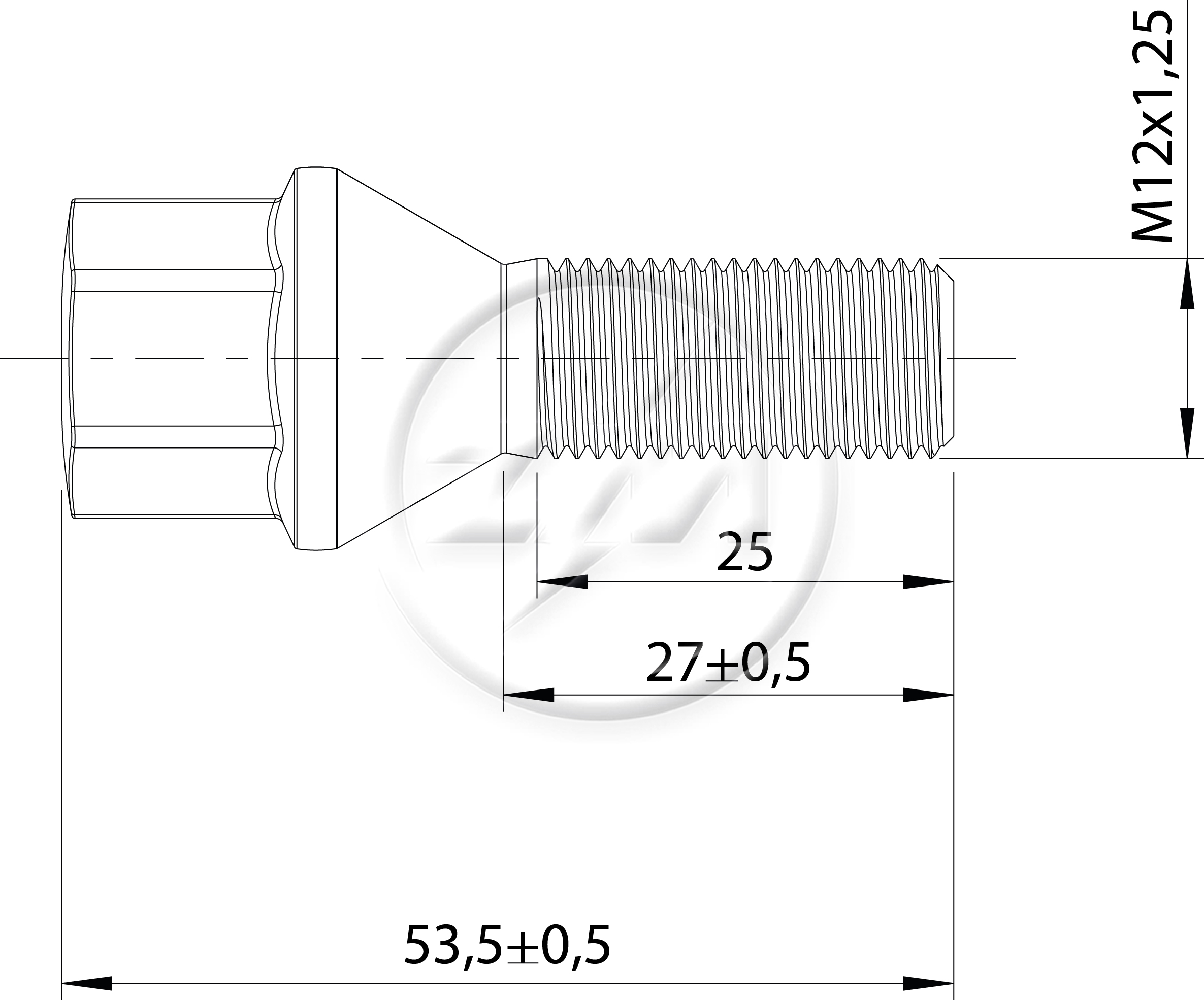 ZM 30.412.79 - Parafuso de Roda - DIA/TRA