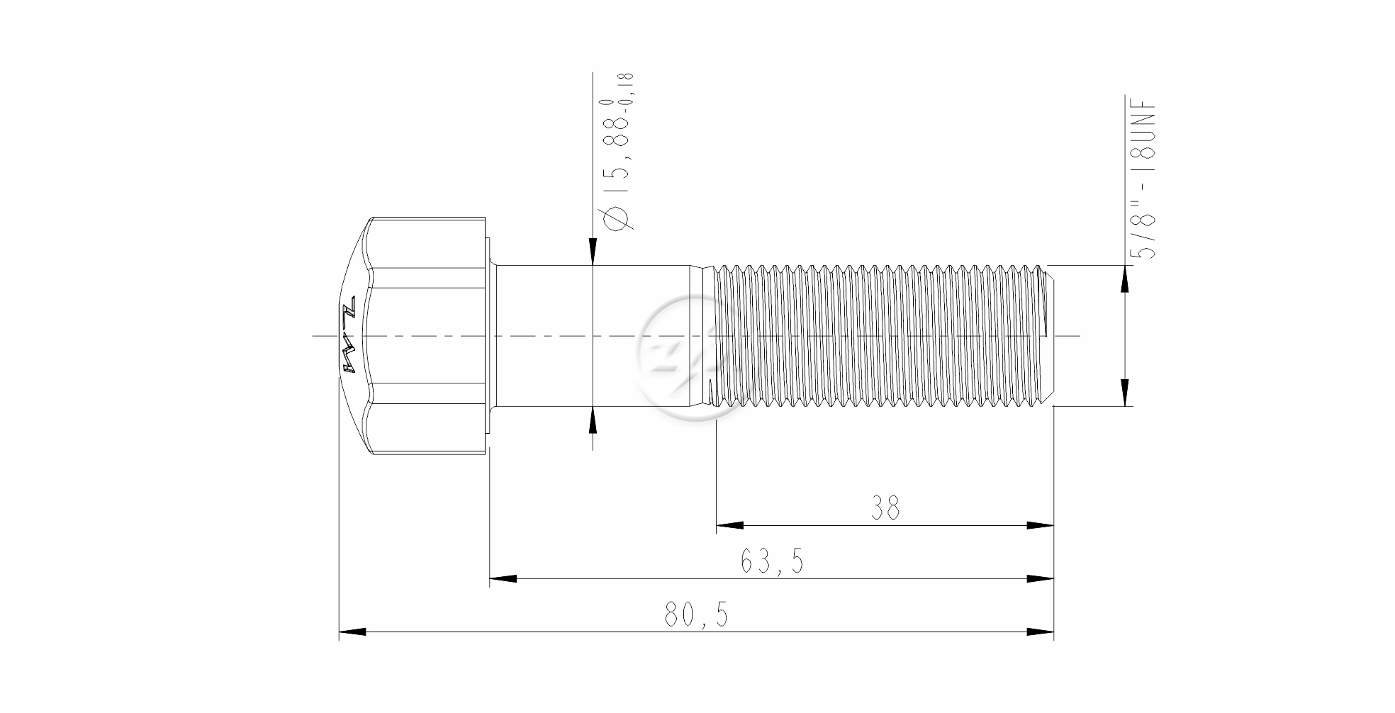 ZM 30.508.52 - Parafuso Esteira Trator