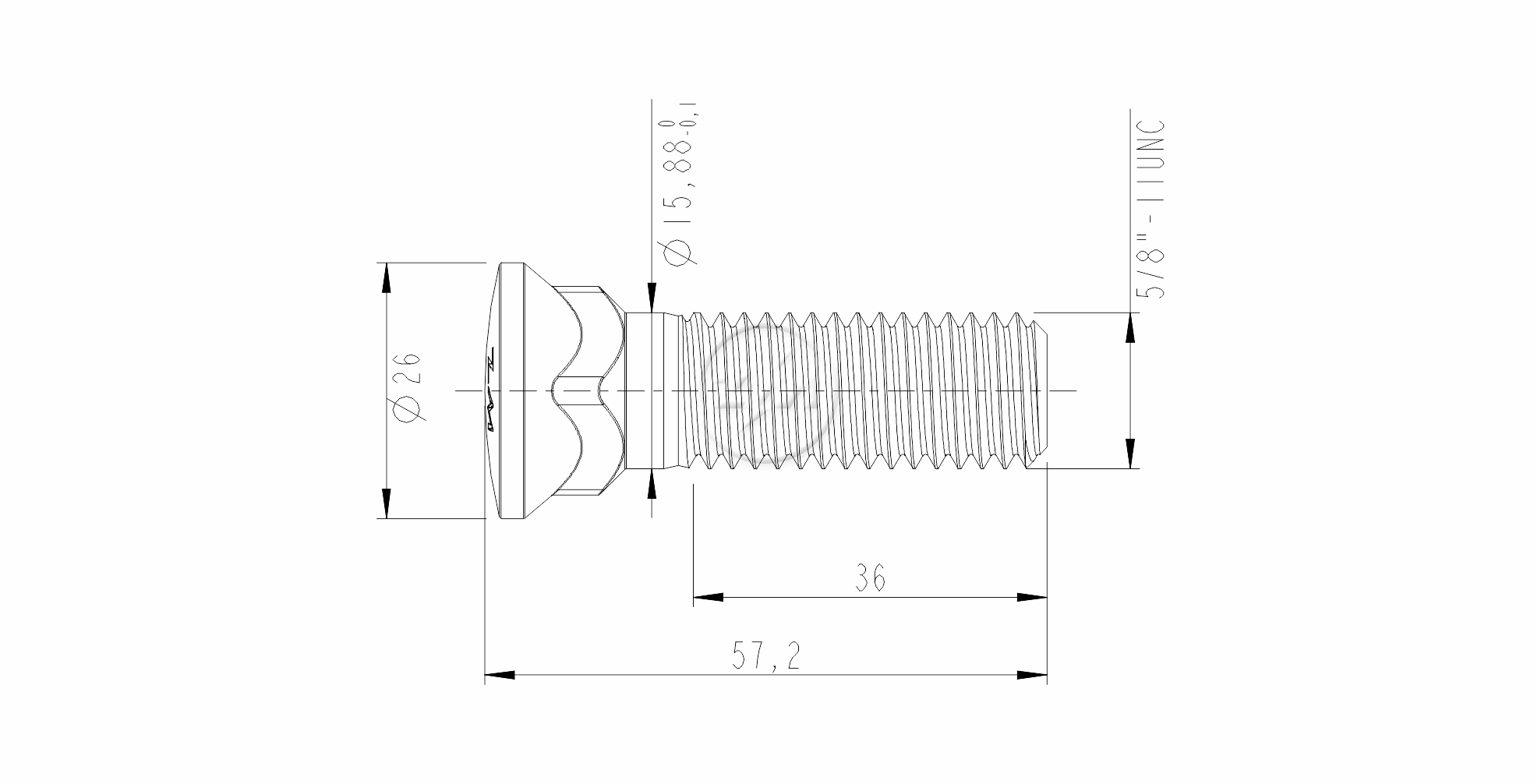 ZM 30.580.72 - Parafuso Lâmina Trator