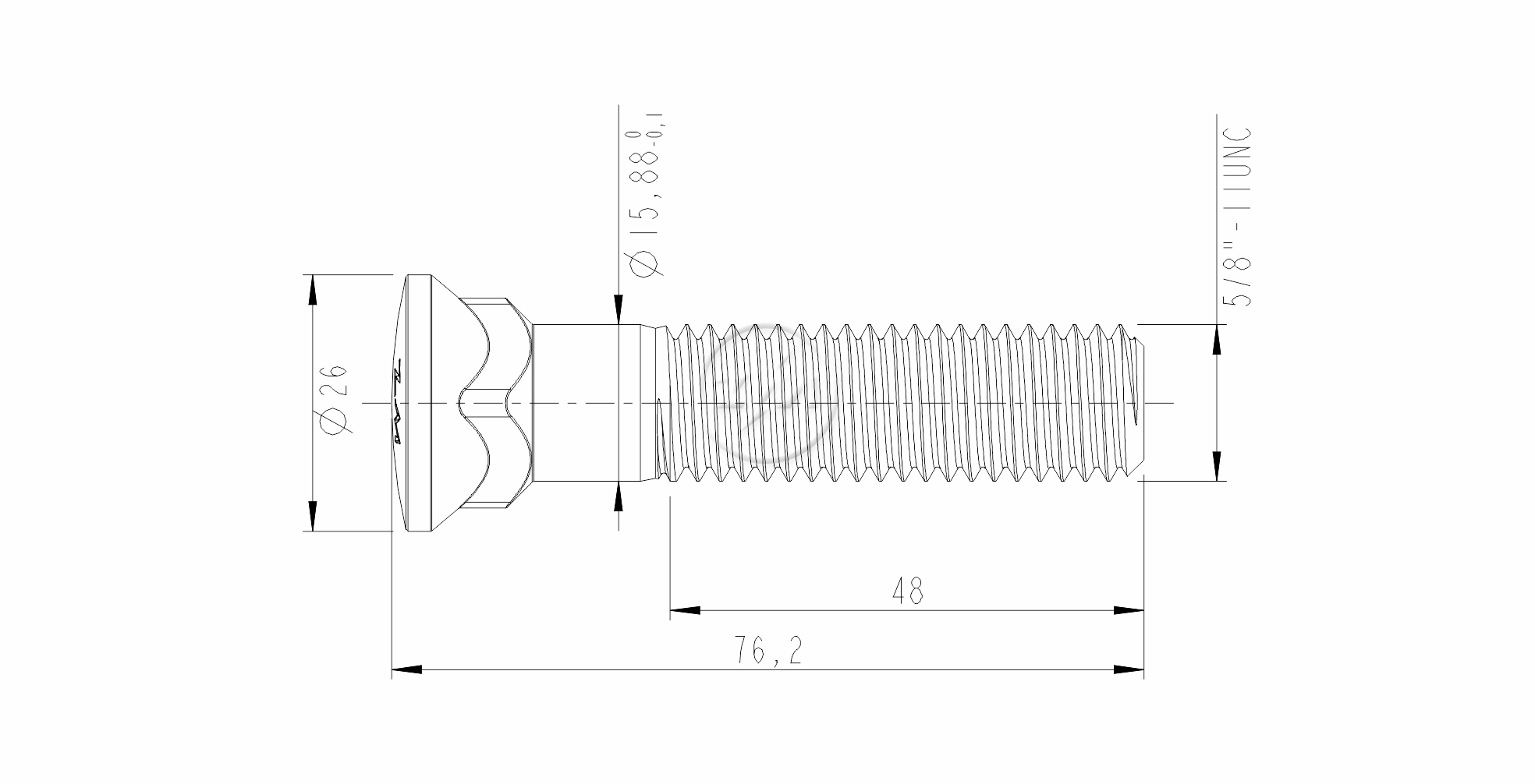 ZM 30.580.75 - Parafuso Lâmina Trator