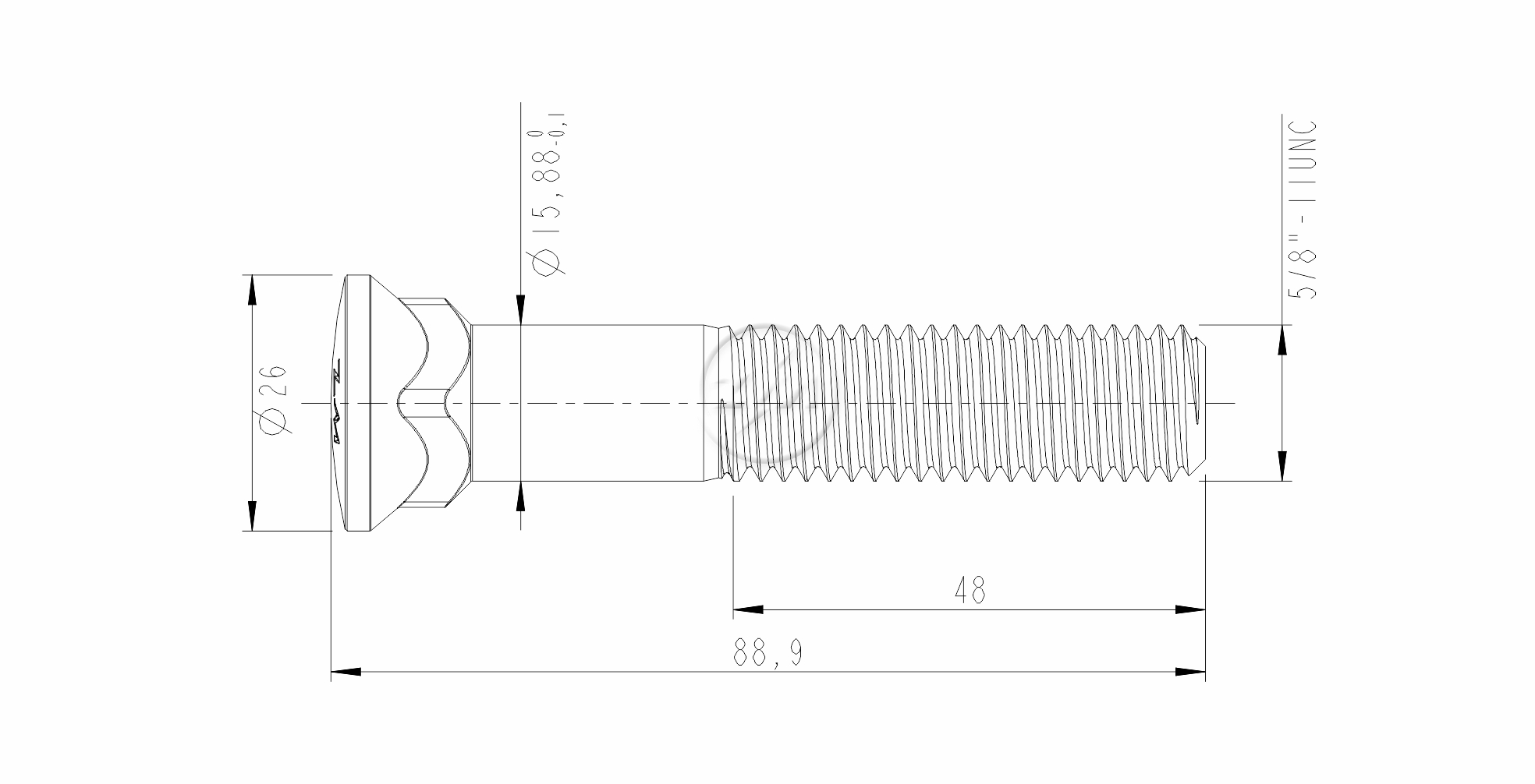 ZM 30.580.77 - Parafuso Lâmina Trator