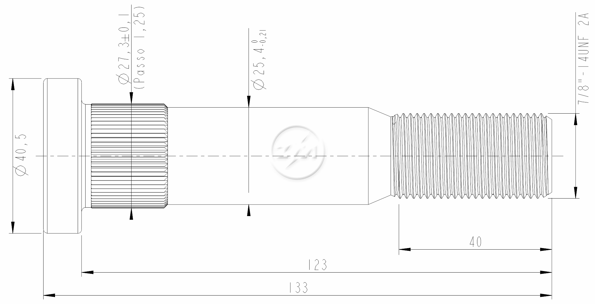ZM 30.708.05 - Parafuso de Roda - TRA (Alum)