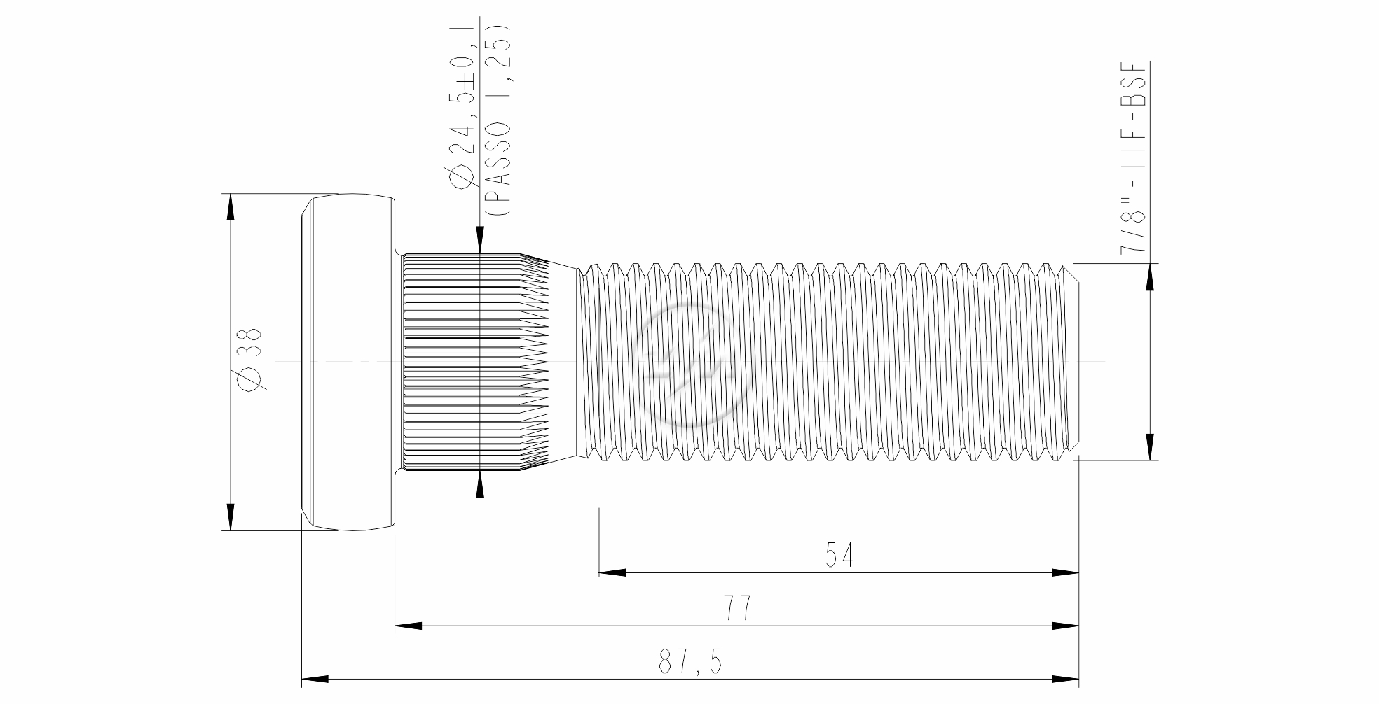 ZM 30.780.11 - Parafuso de Roda - DIA (Alum)