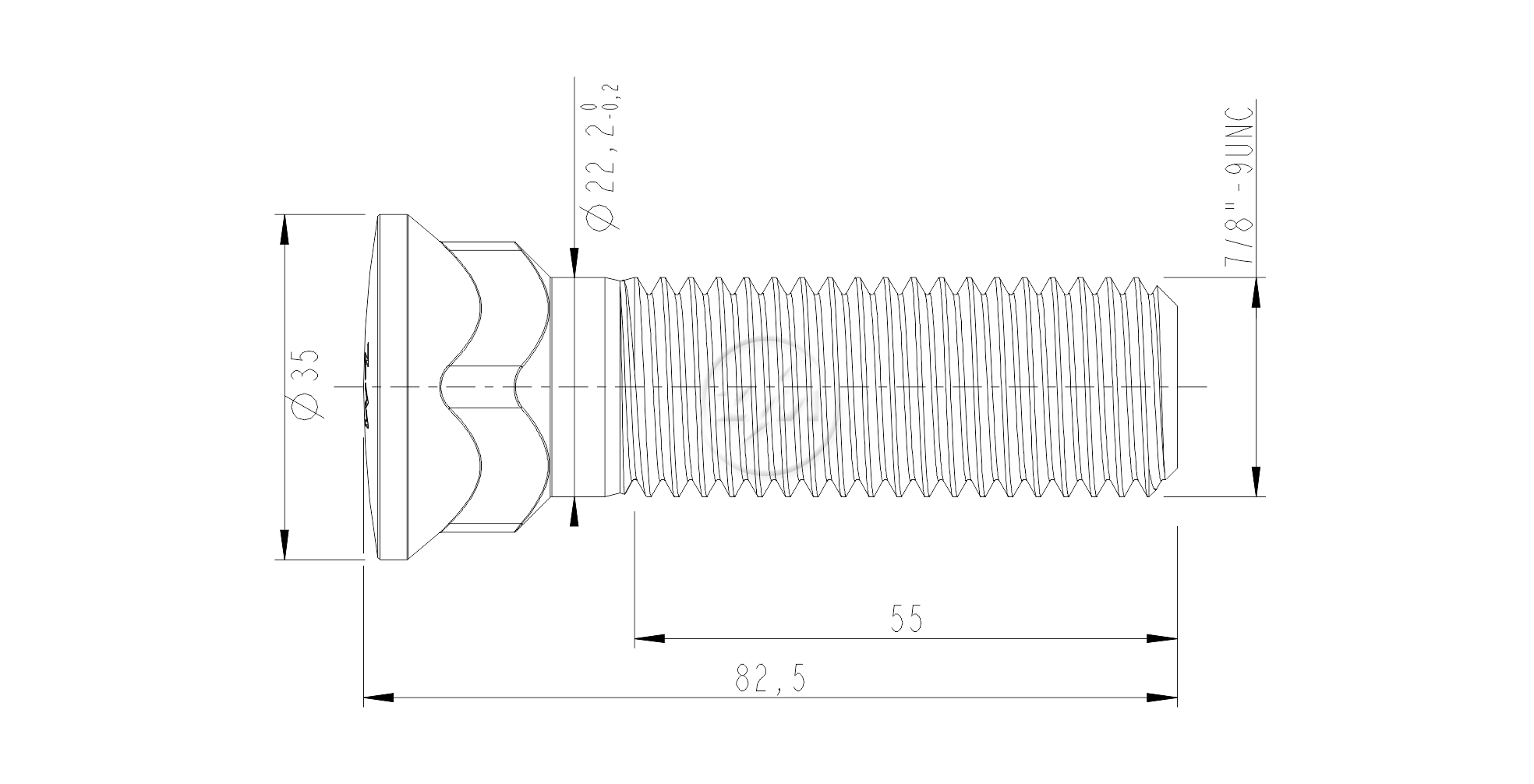 ZM 30.780.74 - Parafuso Lâmina Trator