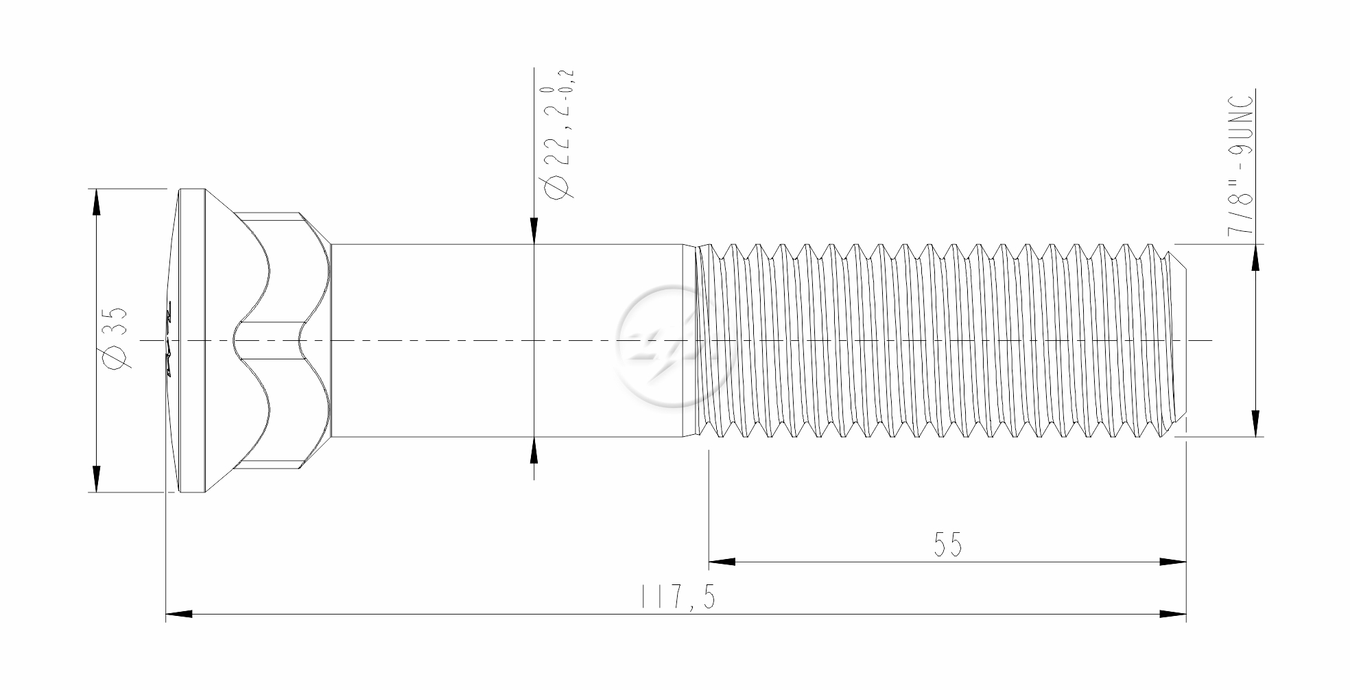 ZM 30.780.90 - Parafuso Lâmina Trator