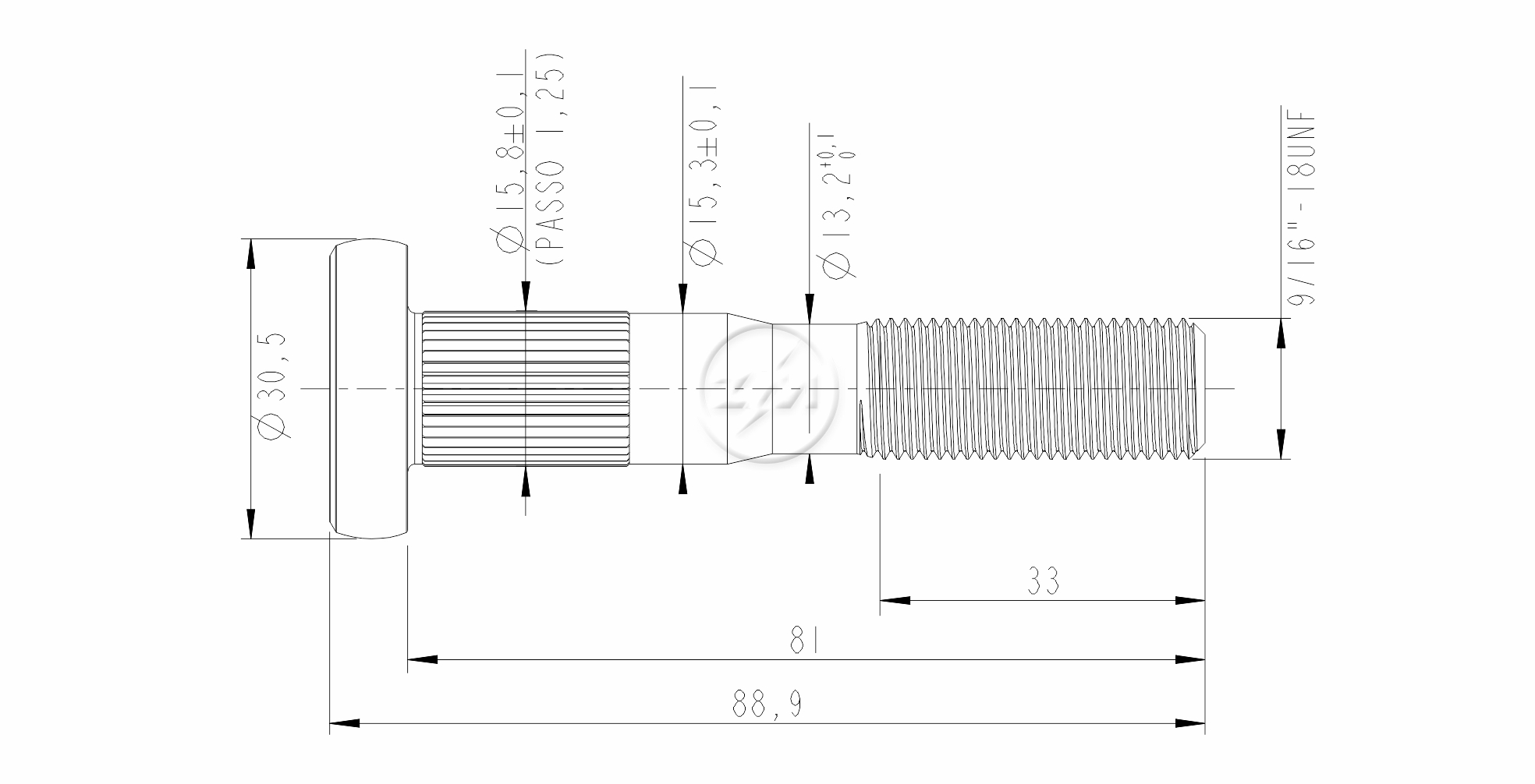 ZM 30.916.21 - Parafuso de Roda - TRA