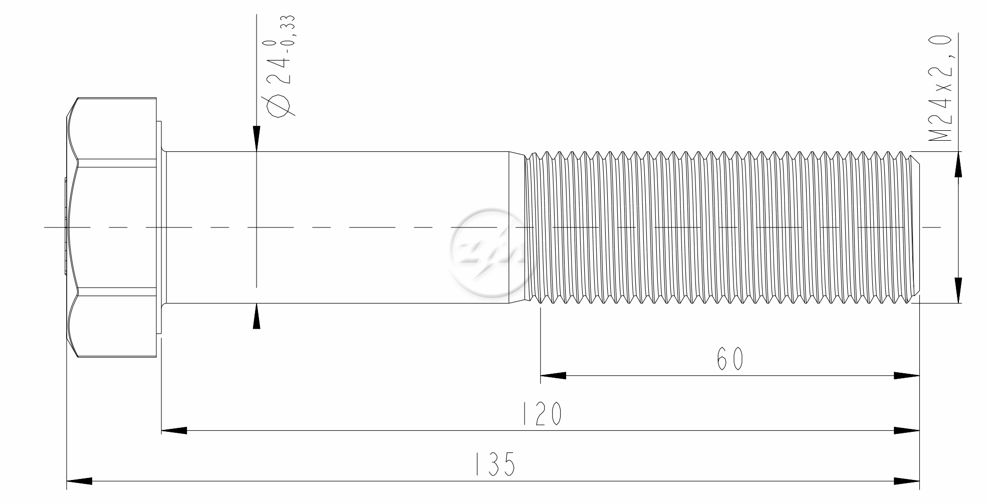 ZM 32.024.10 - Parafuso Pino Tensor